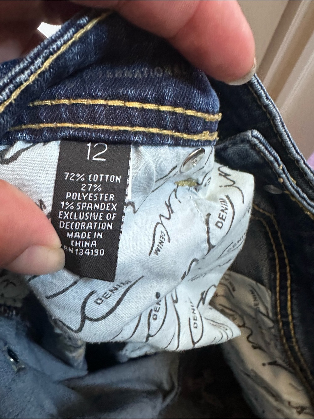 Embroidered Blue Skinny Jeans with Floral Detail - Picture 7 of 8